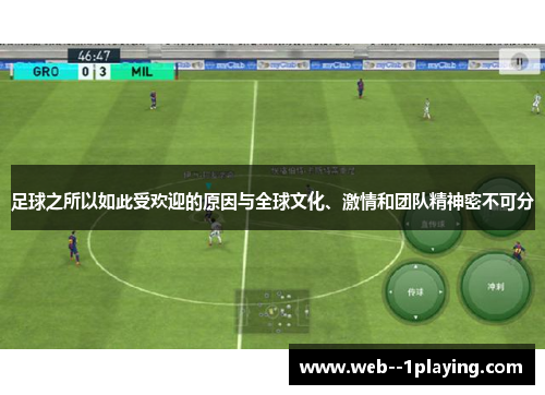 足球之所以如此受欢迎的原因与全球文化、激情和团队精神密不可分
